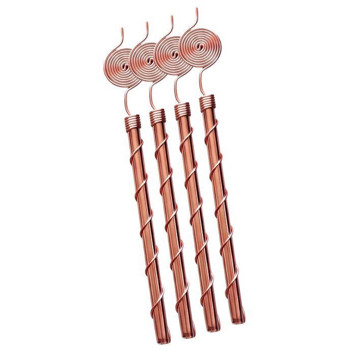 Kopero Elektrocultuur 30 cm, vier koperen antennes van puur koper, productfoto op witte achtergrond