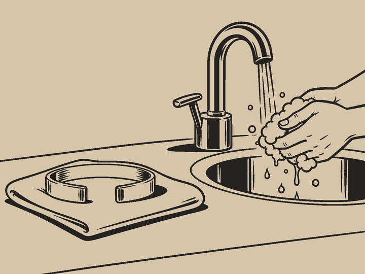 Retire-le pour l'eau et le savon