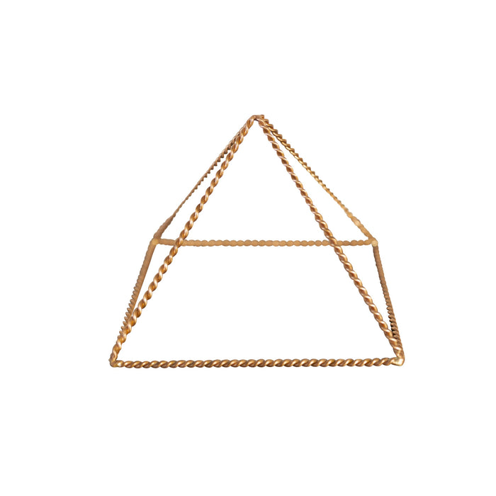 Kopero Koperen Piramide Energizer Gedraaid Klein (14,56 cm) van gedraaid koperdraad, productfoto op witte achtergrond